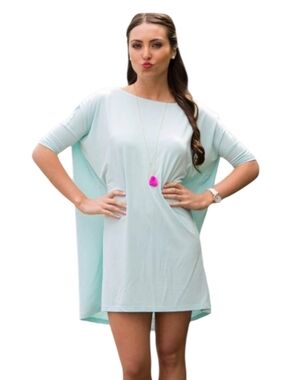 Piko 1988 SM Mint Blue/Green Oversized Tunic Dress